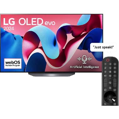 LG 65" Smart TV
4K OLED, 120 Hz, Black, CS4