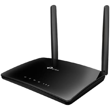 TP-Link MR6400 4G CPE Router
Wireless N (802.11n), 2.4 GHz, up to 25 Devices, 3 Port (WAN)/Single Port (LAN/WAN), Black