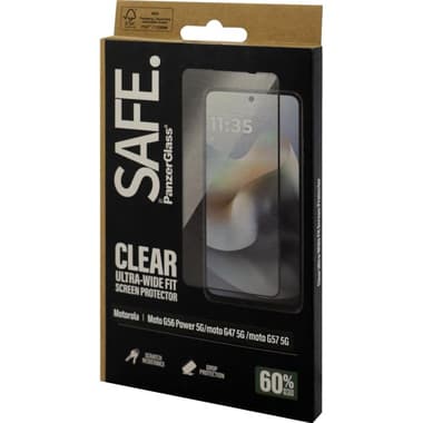 PanzerGlass SAFE Case Friendly Smartphone Screen Protector
for Motorola moto g57 5G/moto g46 5G/moto g56 Power 5G, Tempered Glass, Edge-to-Edge, Black