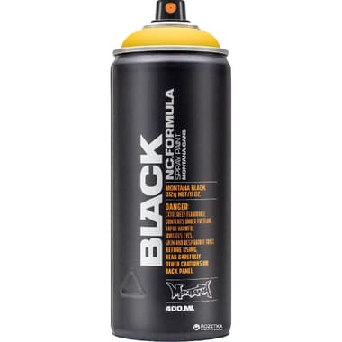 MONTANA-CANS Black Spray Paint
Yellow, 400.00 ml ( 14.08 oz )