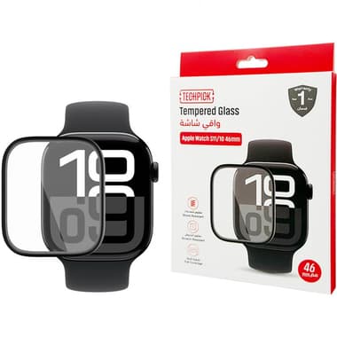 Techpick Curved Edge Smartwatch Screen Protector
for Apple Watch Series 11 46/Watch Series 10 46, Curved Edge Design, Clear