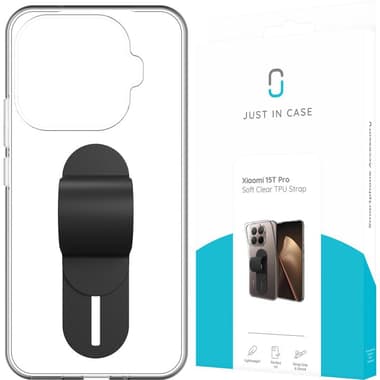 Just in Case Soft Back Cover Mobile Case with Strap
for Xiaomi 15T Pro, Clear