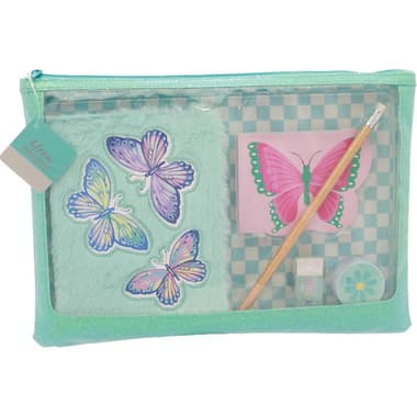 Butterfly Blue Stationery Set
5 Items, Blue