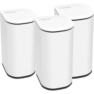 Linksys Velop Micro 7 (3-Pack) Whole Home Mesh Wi-Fi
up to 5000 Mbps, Dual Band (2.4 GHz/5 GHz), Wi-Fi 7 (802.11be), Single Port (LAN), 1X 2.5 Gbps LAN Port, White