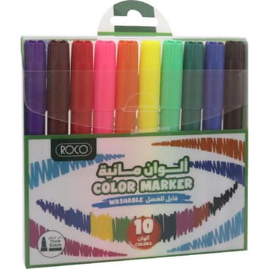 Roco Watercolor Marker
Broad Line Round Tip, Assorted Color
