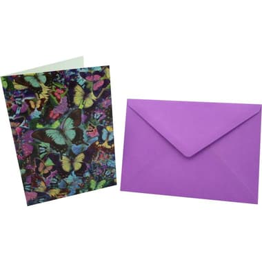 Designer Greetings Card & Envelope
"Butterflies, May Your Birthday", Assorted Color