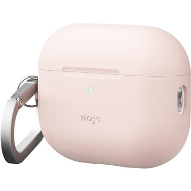 Elago Silicone Hang Case Earbuds Case
for Apple AirPods Pro 3, Sand Pink