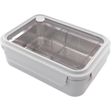Lunch Box
Rectangle, Single Layer with 3 Partition, Grey