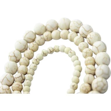 Royal Falcon Beads
Howlite, Round, White,