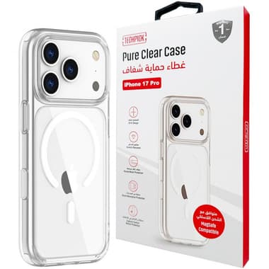 Techpick Pure Back Cover Mobile Case with MagSafe
for iPhone 17 Pro, Clear