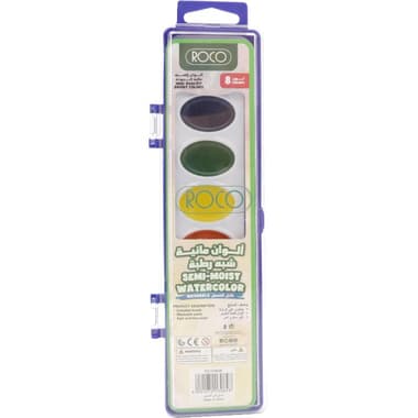Roco Water Cake
Semi Moist Watercolor Set, 8 Colours