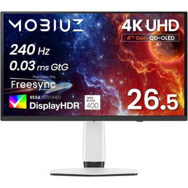 بينكيو EX271 UZ موبيوز 26.5"
شاشة ألعاب, أوليد, 4K الترا اتش دي, 240 Hz, 0.03 مللي ثانية (جي تي جي), اسود