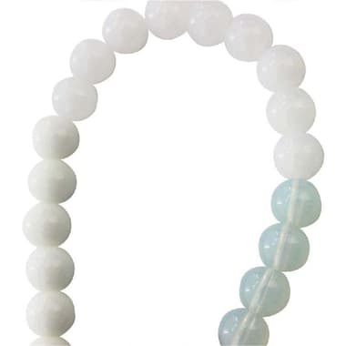 Royal Falcon Beads
Glass,Round, White