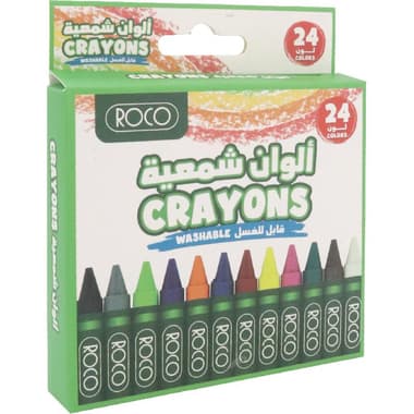 Roco Regular Wax Crayon
Assorted Color, 24 Colors