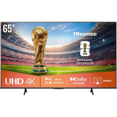 Hisense 65" Smart TV
4K LED, 60 Hz, Black, A6Q