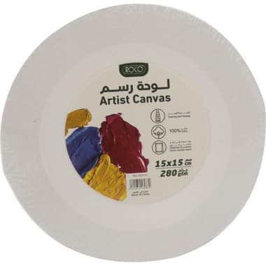 Roco Stretched Canvas
Round, Rough Finish, 15 X 15 cm