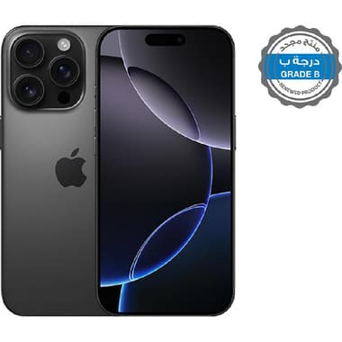 Renewed Grade B Apple iPhone 16 Pro
512 GB, Black Titanium, 5G