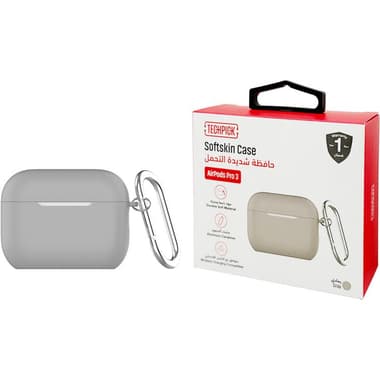 Techpick Softskin Earbuds Case
for Apple AirPods Pro 3, Grey