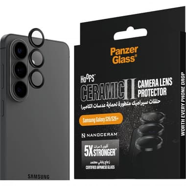 PanzerGlass Hoops Ceramic II Camera Lens Protector (Individual Ring) Smartphone Camera Accessory
for Samsung Galaxy S26/Galaxy S26+
