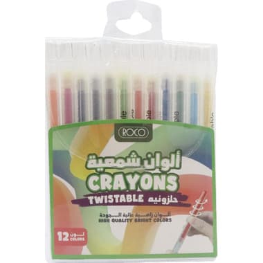 Roco Twistable Plastic Crayon
12 Colors