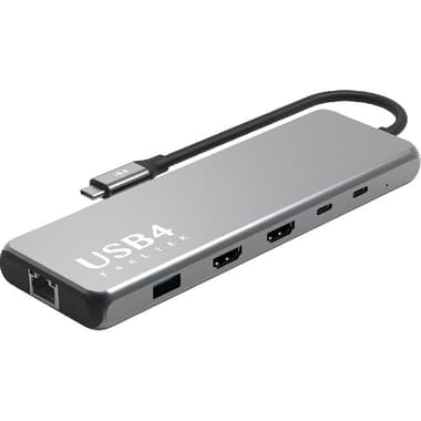 فيل تك 10 في 1 محطة متعددة المنافذ
سي-يو اس بي, 10 منافذ (2X HDMI/USB-C 3.1/2X USB 3.1/2X USB 3.0/USB 2.0/PD 3., رمادي