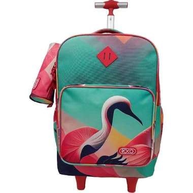 Roco Swan Art Trolley Bag with Accessory
for 15.6" (Device), Peach/Black