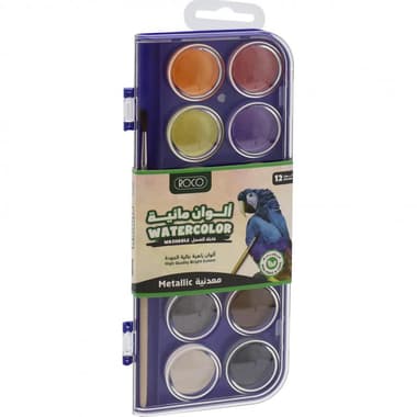 Roco Water Cake
Metallic Watercolor Set, Assorted Color, 12 Colors