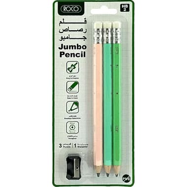 Roco Hexagonal Pastel Barrel with Eraser Pencil Set
2HB, Standard, 4 Pieces