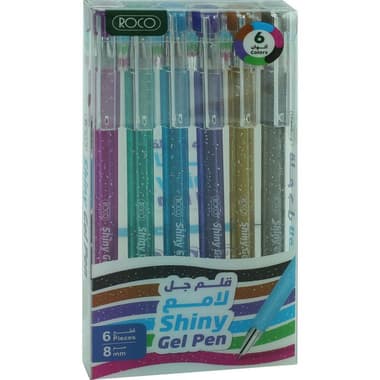 Roco Gel Ink Pen
Assorted Colors, 0.8 mm, Ballpoint, 6 Pens