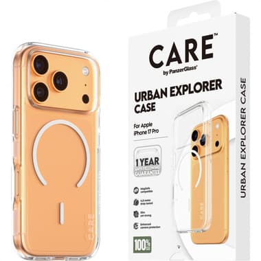 PanzerGlass Urban Explorer Back Cover Mobile Case with MagSafe
for iPhone 17 Pro, Transparent