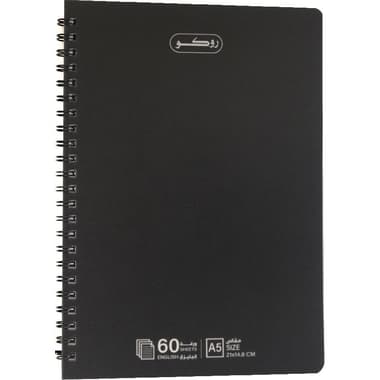 Roco Notebook
A5, 60 Sheets, Double Ruled (English), Black