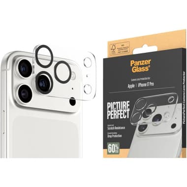 PanzerGlass PicturePerfect Camera Lens Protector (Full Frame) Smartphone Camera Accessory
for iPhone 17 Pro, Clear