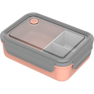 Lunch Box
Rectangle - with Removable Partition, Peach/Grey