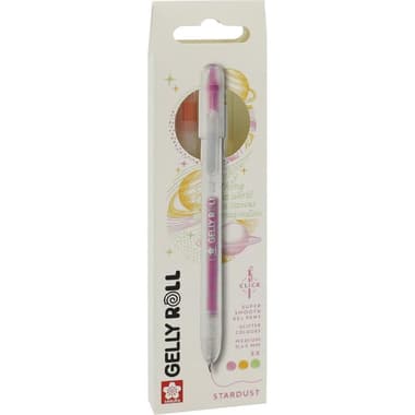 Sakura Gelly Roll Stardust
Set B Gel Ink Pen, Assorted Colors, 0.45 mm, Ballpoint, 3 Pens