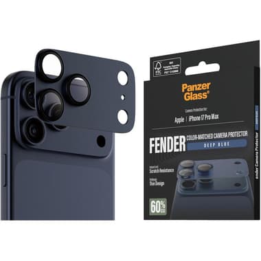 PanzerGlass Fender Color-Matched Camera Protector (Full Frame) Smartphone Camera Accessory
for iPhone 17 Pro Max, Deep Blue