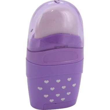 Roco Rubber Eraser
Doom with Transparent Eraser Cap and Sharpener, Purple