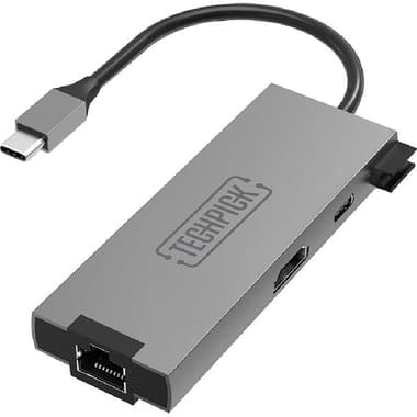 تيكبيك محطة متعددة المنافذ
سي-يو اس بي, 5 2 منافذX USB-A/USB-C/HDMI/RJ-45, اسود