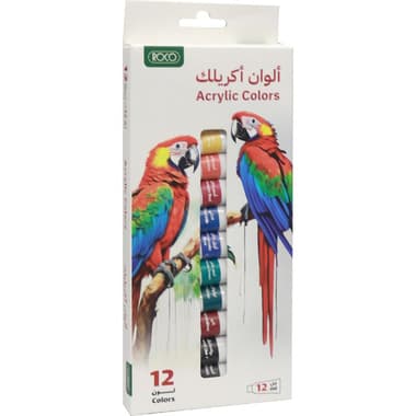 Roco Paint Set Acrylic Color
Assorted Color, 12 Colors