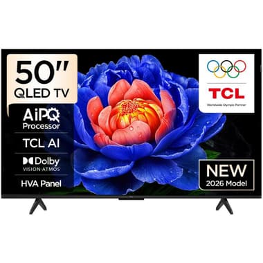 TCL 50" Smart TV
4K QLED, 60 Hz, Black, T6D
