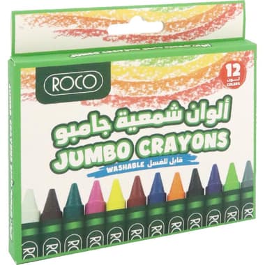 Roco Jumbo Wax Crayon
Assorted Color, 12 Colors