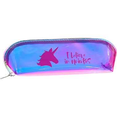 Soft Pencil Case
"I Believe in Unicorn" Clear Design, Durable and Stylish, Blue/Pink