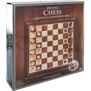 Royal Falcon Craftsman Deluxe Chess
Natural Wood Veneer Strategy Game, 8 Years and Above, English
