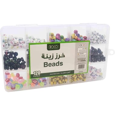 Roco Assorted Colourful Beads with Transparent Design
Arabic Letters, Assorted Color