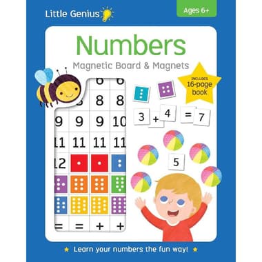 Little Genius: Numbers
Magnetic Board & Magnets, Ages 6+