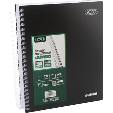 Roco Jumbo Notebook
Arabic/English Opening, A5, 200 Sheets, Lined, Black