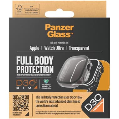PanzerGlass Full Body Protection Smartwatch Fit Case
for Apple Watch Ultra 2, Clear