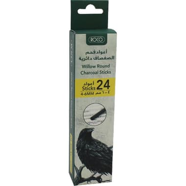 Roco Charcoal Pencil Drawing Set
Natural Willow 4-6 mm, 24 Pieces