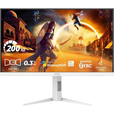 AOC Q27G4WS 27" Gaming Monitor
WLED, QHD (Quad HD), 200 Hz, 0.3ms, White/Silver