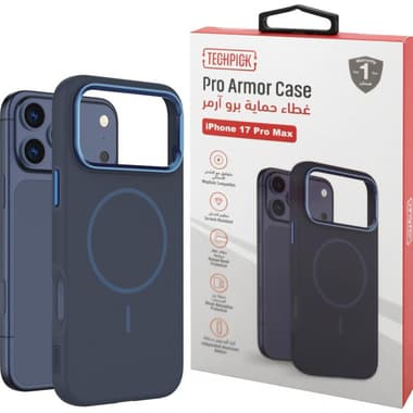 Techpick Pro Armor Back Cover Mobile Case with MagSafe
for iPhone 17 Pro Max, Blue