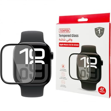تيكبيك كيرفد ايدج واقي شاشة ساعة ذكية
for Apple Watch Series 11 42 /Watch Series 10 42, تصميم بحافة منحنية, شفاف